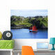 Boat In The Sea, Galway Hooker, County Galway, Republic Of Ireland Wall Mural