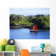 Boat In The Sea, Galway Hooker, County Galway, Republic Of Ireland Wall Mural