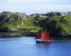 Boat In The Sea, Galway Hooker, County Galway, Republic Of Ireland Wall Mural