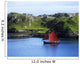 Boat In The Sea, Galway Hooker, County Galway, Republic Of Ireland Wall Mural