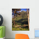Mobile Homes At A Lakeside In Front Of A Mountain Wall Mural