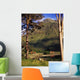 Mobile Homes At A Lakeside In Front Of A Mountain Wall Mural
