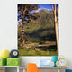 Mobile Homes At A Lakeside In Front Of A Mountain Wall Mural