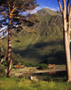 Mobile Homes At A Lakeside In Front Of A Mountain Wall Mural