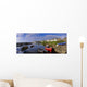 Fishing Boats Moored At A Harbor Wall Mural