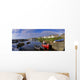 Fishing Boats Moored At A Harbor Wall Mural