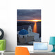 Sunset in Santorini island Wall Mural