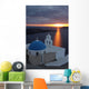 Sunset in Santorini island Wall Mural