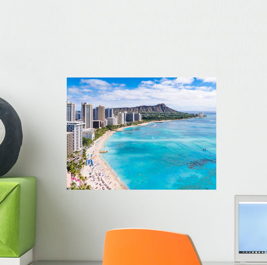 Waikiki Beach and Diamond Wall Decal
