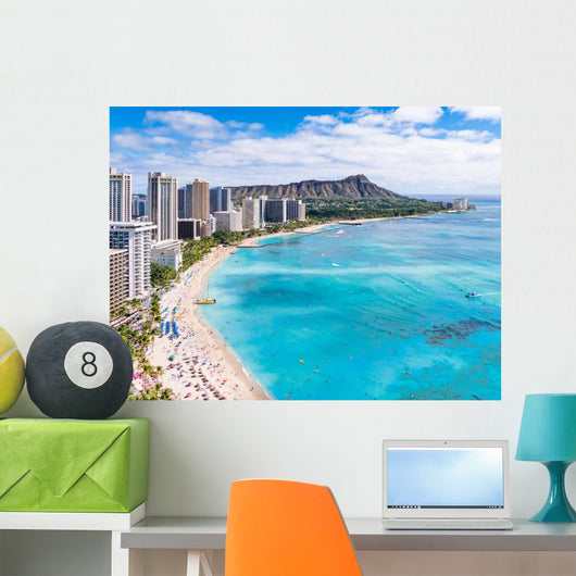 Waikiki Beach and Diamond Wall Decal