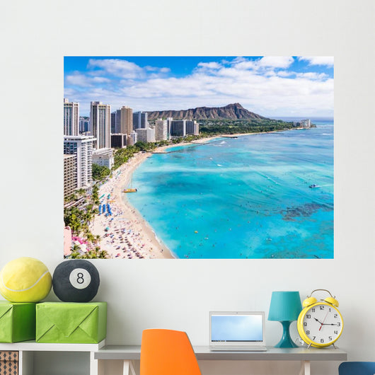 Waikiki Beach and Diamond Wall Decal