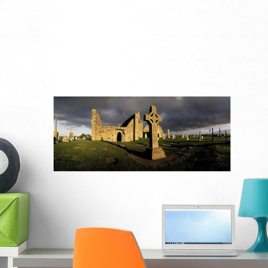 Clonmacnoise Monastery, Cross Of The Scriptures High Cross Wall Mural