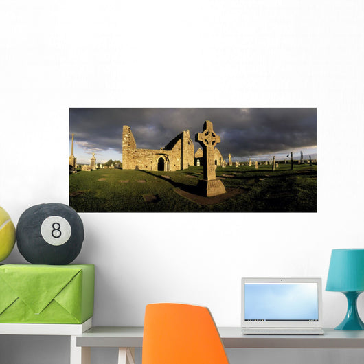 Clonmacnoise Monastery, Cross Of The Scriptures High Cross Wall Mural
