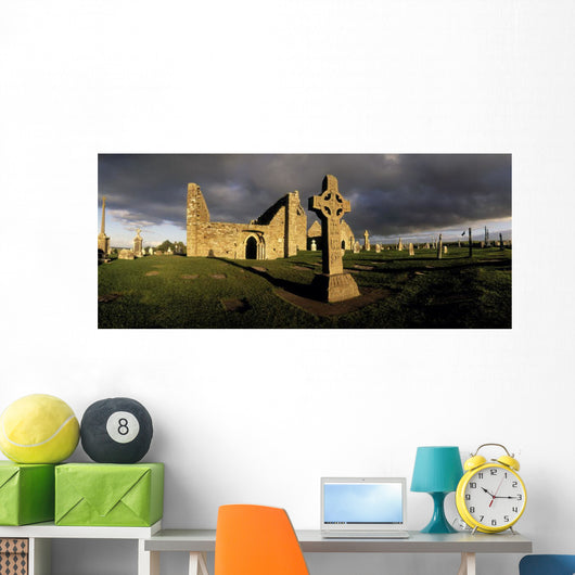 Clonmacnoise Monastery, Cross Of The Scriptures High Cross Wall Mural