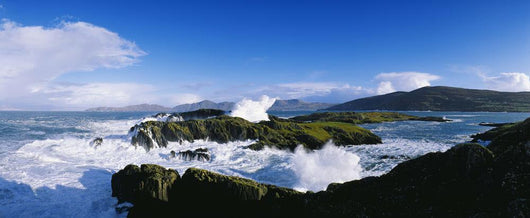 Waves Breaking Over Rocks, West Cork, County Cork, Republic Of Ireland Wall Mural