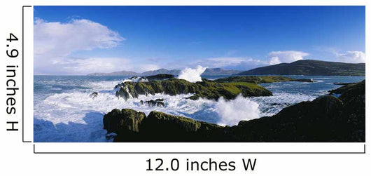 Waves Breaking Over Rocks, West Cork, County Cork, Republic Of Ireland Wall Mural