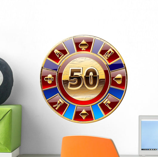 casino's decorative golden coin Wall Decal