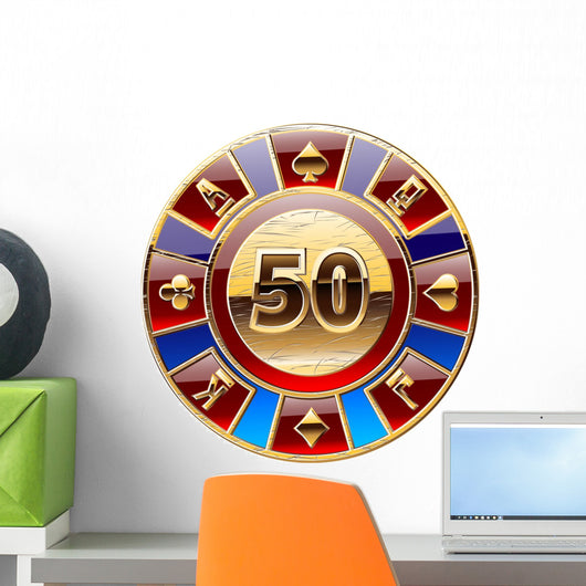 casino's decorative golden coin Wall Decal