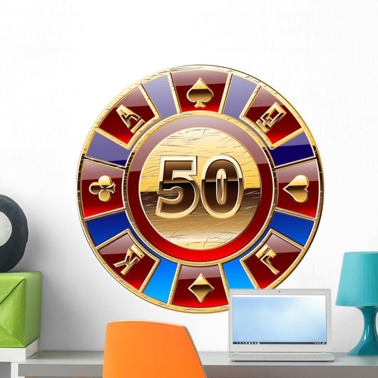 casino's decorative golden coin Wall Decal