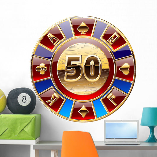 casino's decorative golden coin Wall Decal