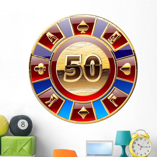 casino's decorative golden coin Wall Decal