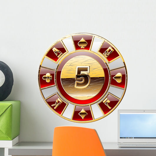 casino's decorative golden coin Wall Decal