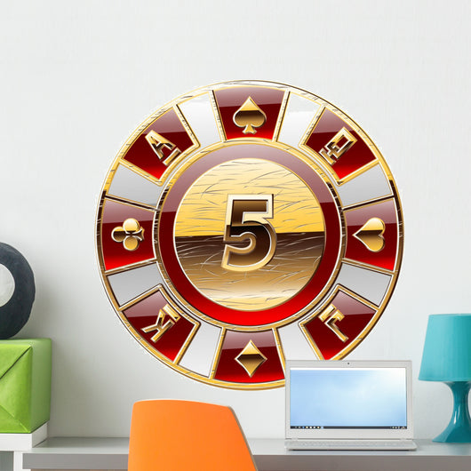 casino's decorative golden coin Wall Decal