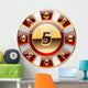 casino's decorative golden coin Wall Decal