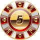 casino's decorative golden coin Wall Decal