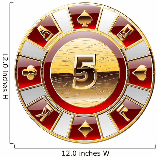casino's decorative golden coin Wall Decal