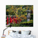 Red Bridge & Japanese Lantern Wall Mural