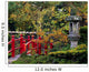 Red Bridge & Japanese Lantern Wall Mural