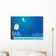 snowy winter owl Wall Mural