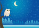 snowy winter owl Wall Mural