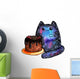Cosmic Galaxy Cake Cat Wall Decal