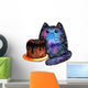 Cosmic Galaxy Cake Cat Wall Decal