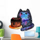 Cosmic Galaxy Cake Cat Wall Decal