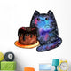 Cosmic Galaxy Cake Cat Wall Decal