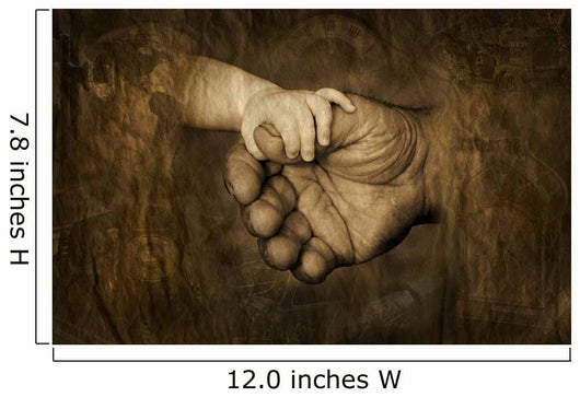 Child's Hand Holding Adult Hands Wall Mural