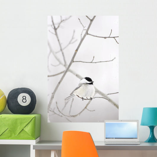 Bird On A Branch Wall Mural