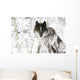 Wolf In The Snow Wall Mural