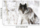 Wolf In The Snow Wall Mural