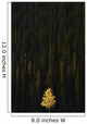 Yellow Tree In Green Forest Wall Mural