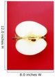 Half An Apple On Red Background Wall Mural