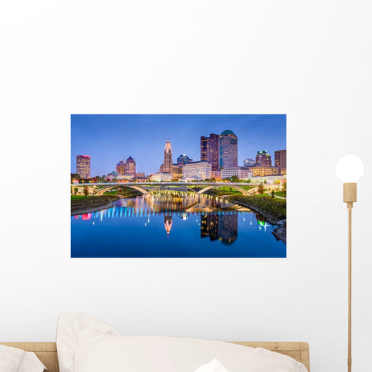 Columbus Ohio USA Evening Skyline Wall Decal