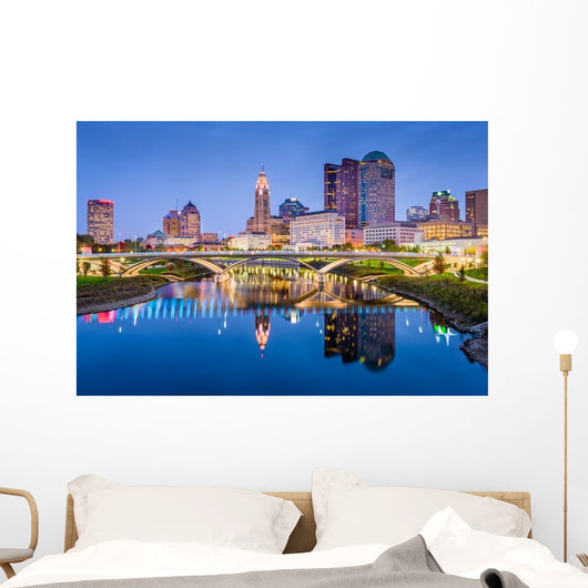 Columbus Ohio USA Evening Skyline Wall Decal