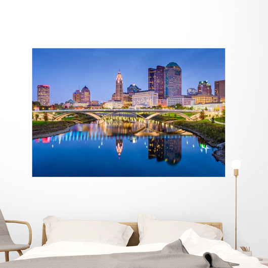Columbus Ohio USA Evening Skyline Wall Decal