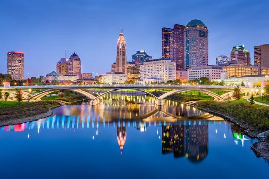 Columbus Ohio USA Evening Skyline Wall Decal