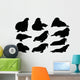Walrus Silhouette Vector Graphics Wall Decal Sticker Set