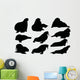 Walrus Silhouette Vector Graphics Wall Decal Sticker Set